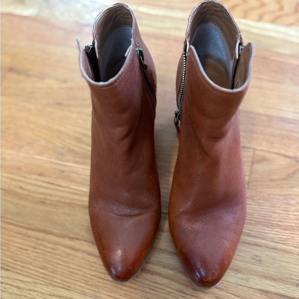 Frye Brown Leather Ankle Boots